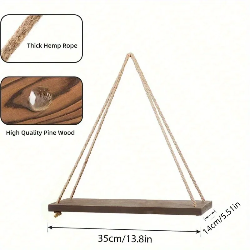 1PC Wooden Swing Hanging Hemp  - Badminton Live 评论和价格
