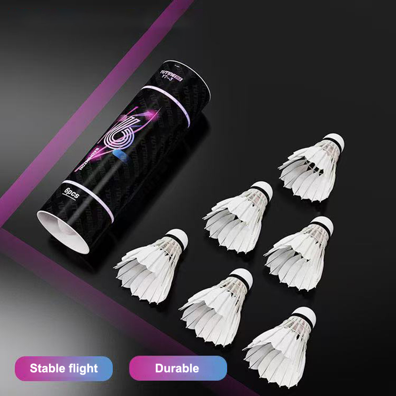 3/6Pcs White Goose Feather Bad - Badminton Bwf 评论和价格