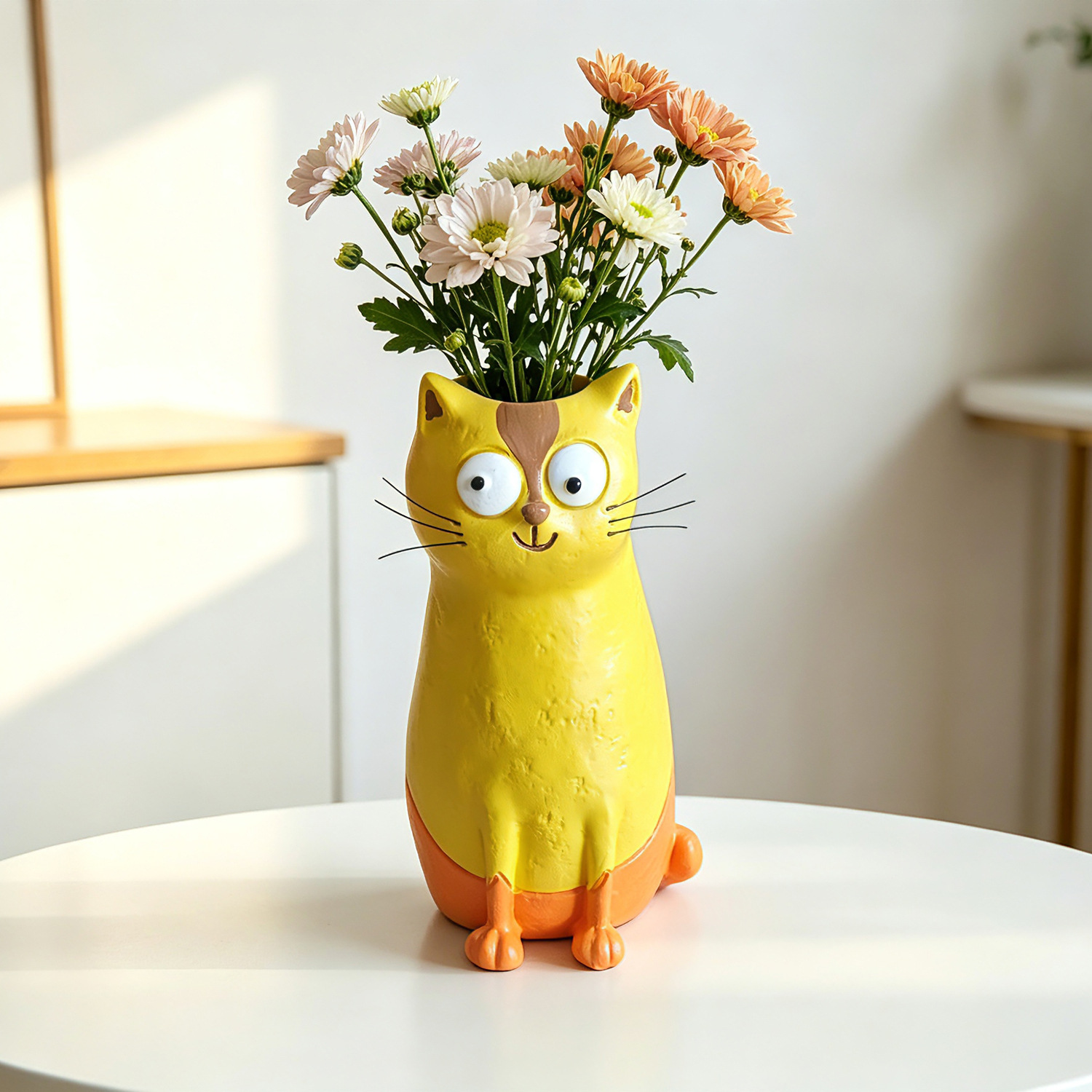 Creative Resin Cat Vase Quirky - Badminton Live 评论和价格