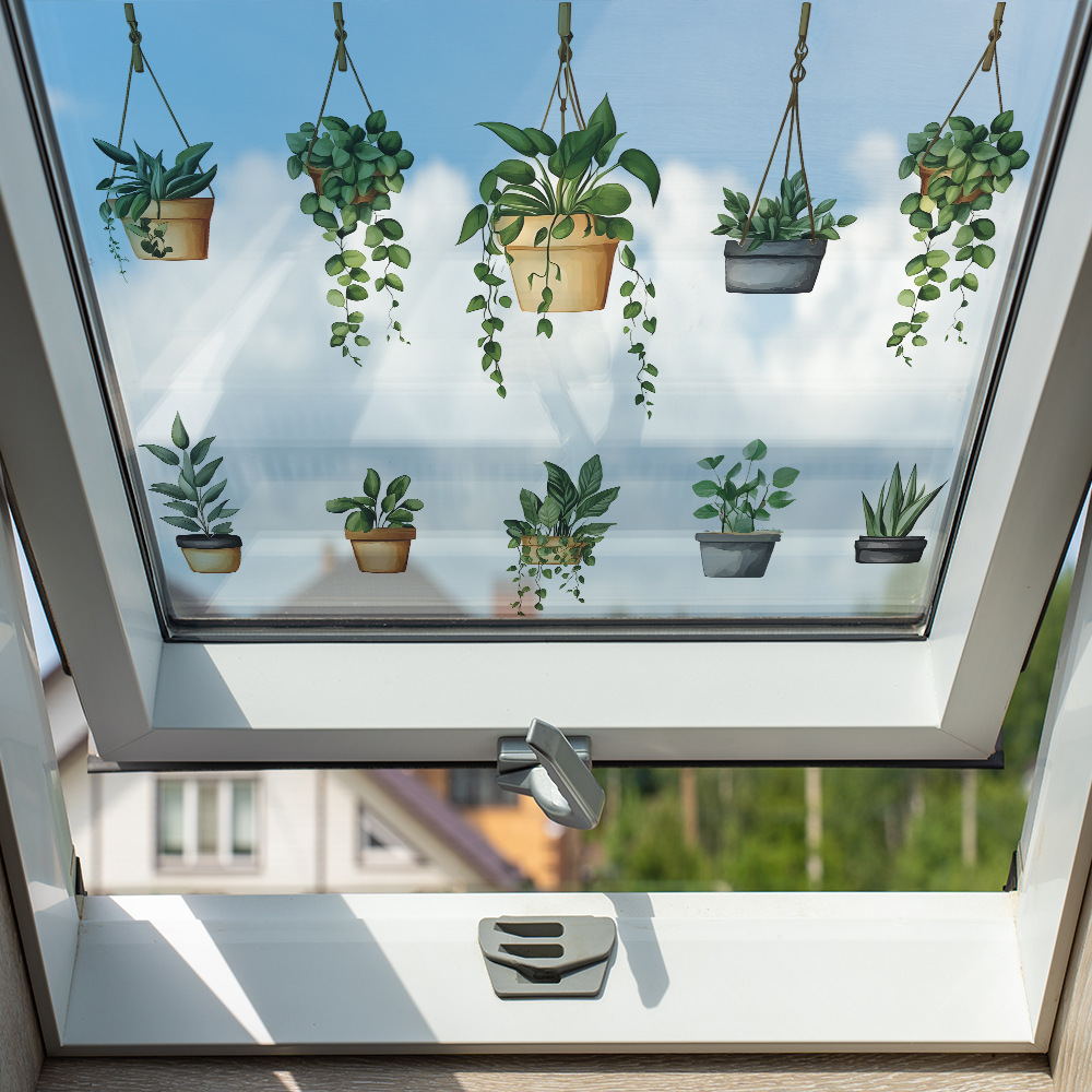 Hanging Green Potted Plant Wal - Badminton Live 评论和价格