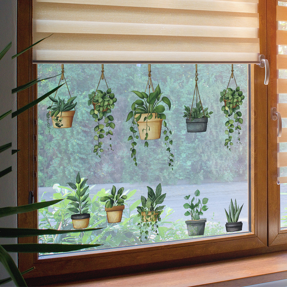 Hanging Green Potted Plant Wal - Badminton Live 评论和价格