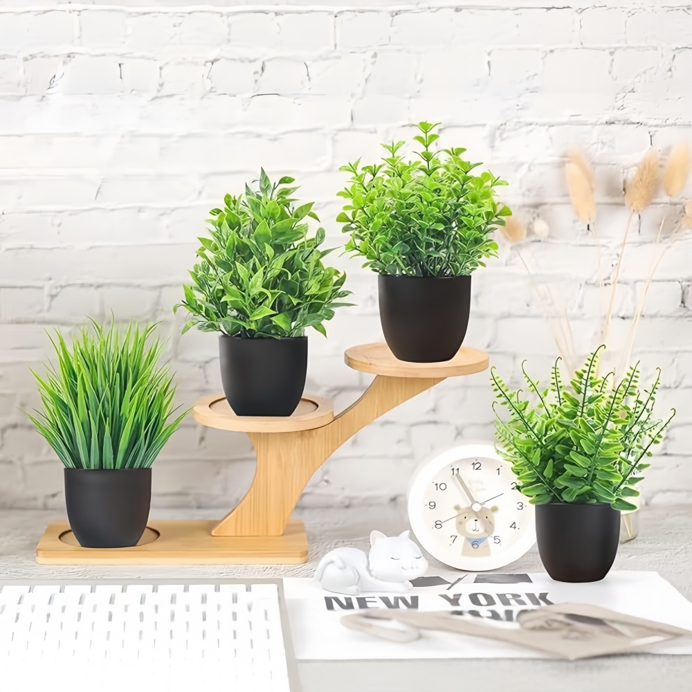 4pcs/set Mini Artificial Plant - Badminton Live 评论和价格